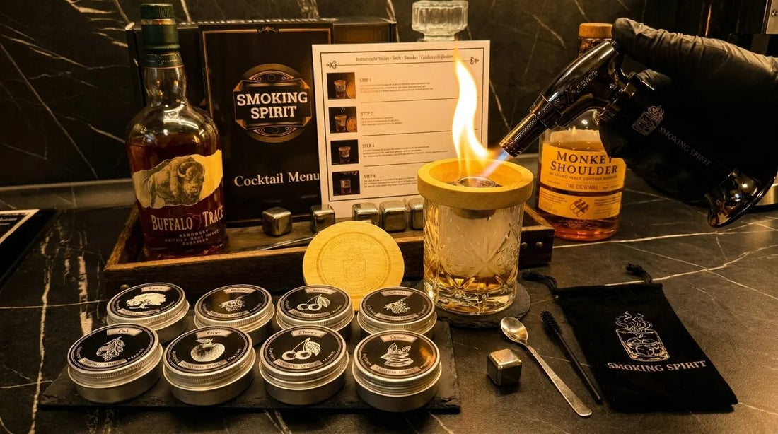 Predstavitev whiskey smoker kompleta pred gostom v 5 korakih - Smoking Spirit