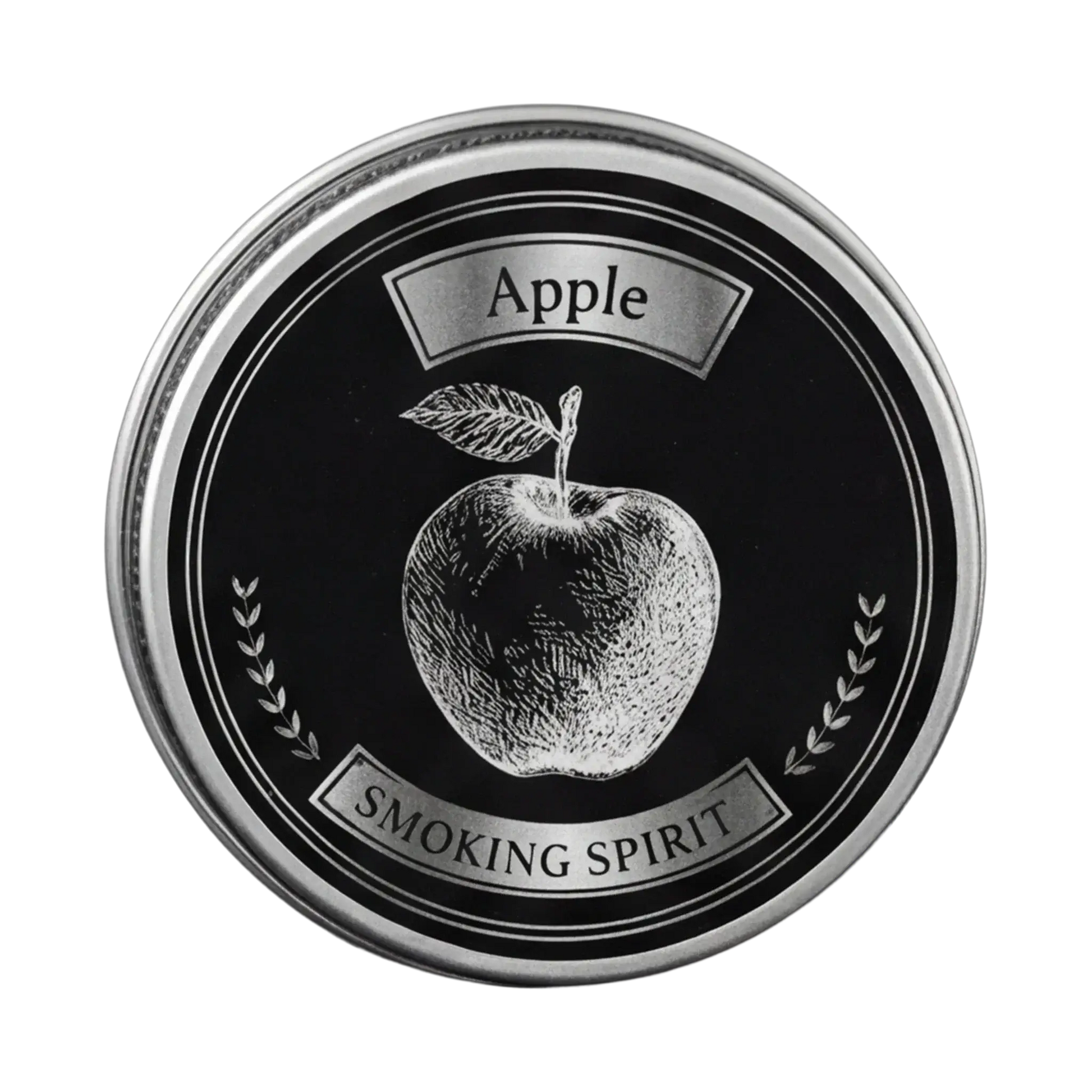 Lesni čips Smoking Spirit za prekajevanje viskija, embalaža lesnega čipsa Apple, na črnem ozadju